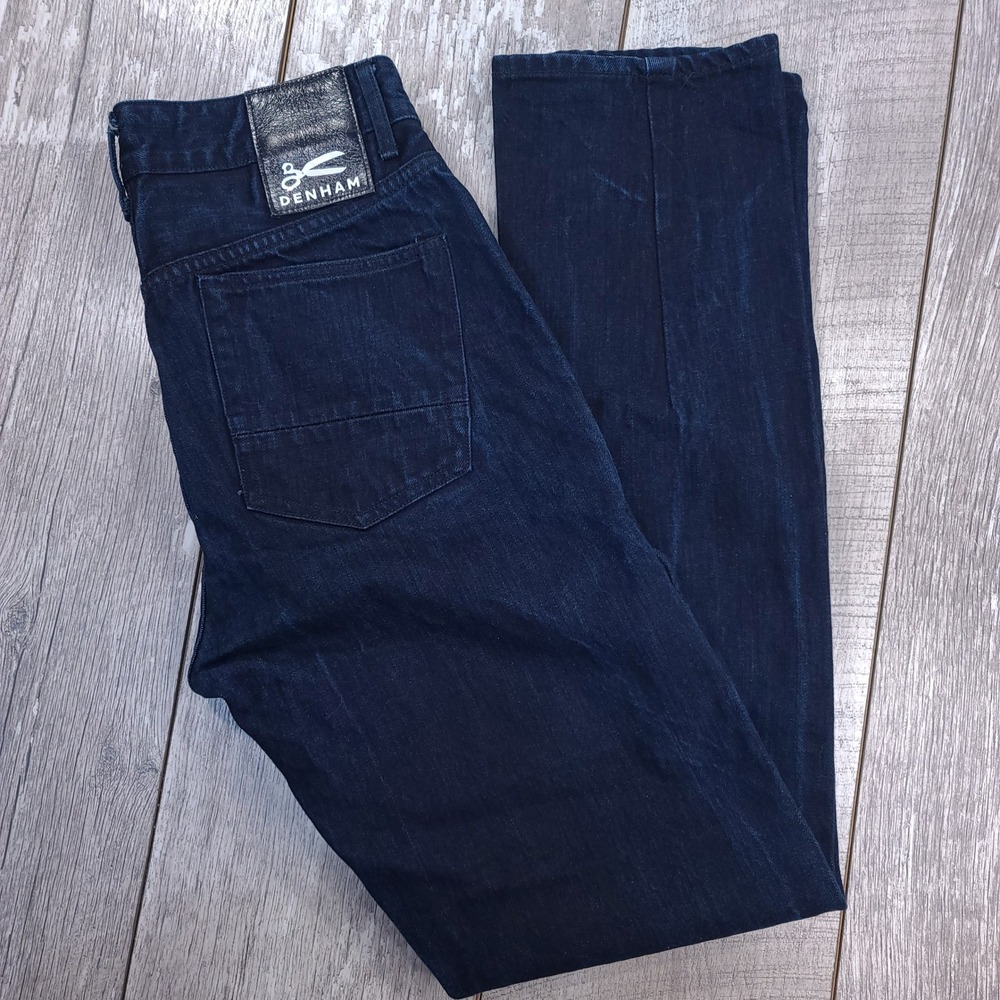Denham Razor Jeans Men 28x33 Dark Blue Selvedge Slim Fit Indigo Denim
